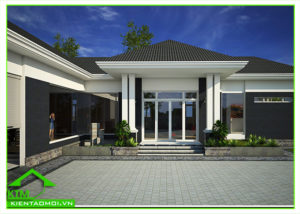 Thiết kế biệt thự vườn, nhà cấp 4 mái bánh ú tại Bảo Lộc, Lâm Đồng